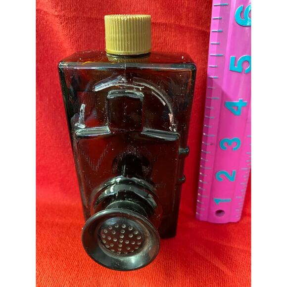 Avon Vintage Phone After Shave Bottle Wild Country Brown Glass Wall 1905 - Picture 1 of 3